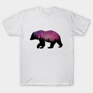 Nighttime forest bear Silhouette T-Shirt